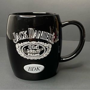 2008 BDK Jack Daniels Old No7 Barrel Shaped Coffee Mug Black 20oz.